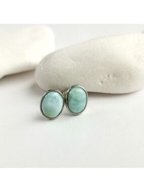 New Larimar stud earrings in Sterling Silver
